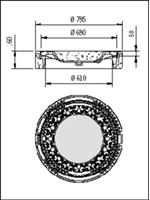 Schachtabd.Kl.D rd.LW610 m.V.m.E.